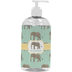 Elephant Plastic Soap / Lotion Dispenser (16 oz - Large - White) (Personalized)