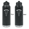 Elephant Laser Engraved Water Bottles - Front & Back Engraving - Front & Back View