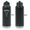 Elephant Laser Engraved Water Bottles - Front Engraving - Front & Back View