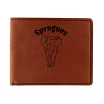 Elephant Leatherette Bifold Wallet - Double Sided (Personalized)