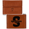 Elephant Leather Business Card Holder - Front Back