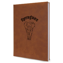 Elephant Leatherette Journal - Large - Single Sided (Personalized)