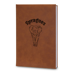 Elephant Leatherette Journal - Large - Double Sided (Personalized)