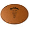 Elephant Faux Leather Iron On Patch - Oval (Personalized)