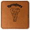 Elephant Faux Leather Iron On Patch - Square (Personalized)