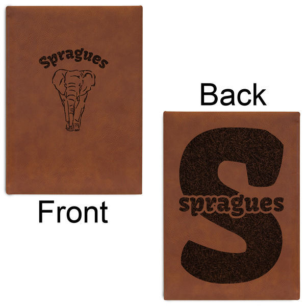 Elephant Leatherette Sketchbooks - Large - Double Sided - Front & Back View
