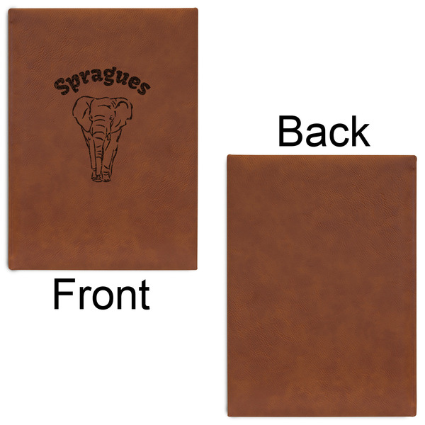 Elephant Leatherette Sketchbooks - Large - Single Sided - Front & Back View