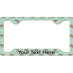 Elephant License Plate Frame - Style C (Personalized)
