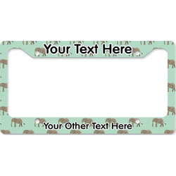 Elephant License Plate Frame - Style B (Personalized)