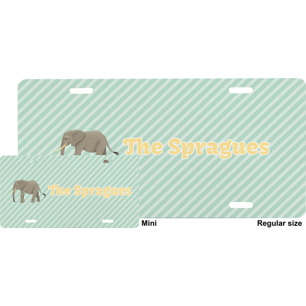 Elephant License Plate (Sizes)