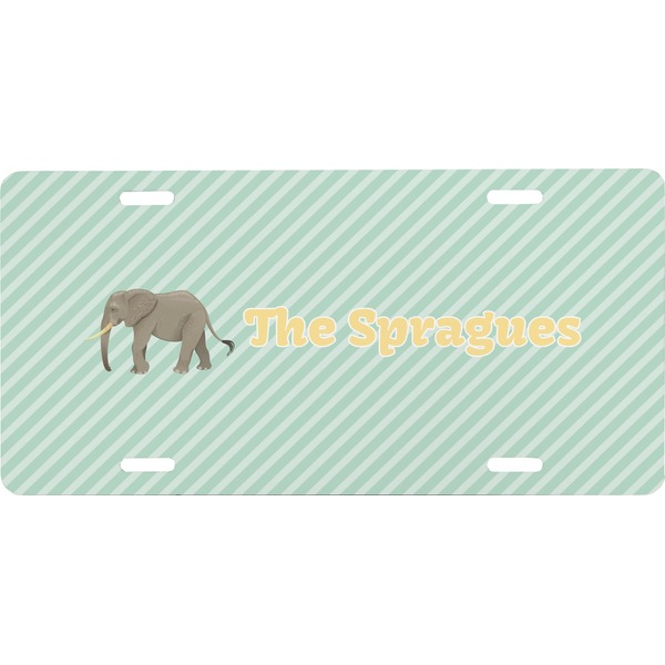 Custom Elephant Front License Plate (Personalized)