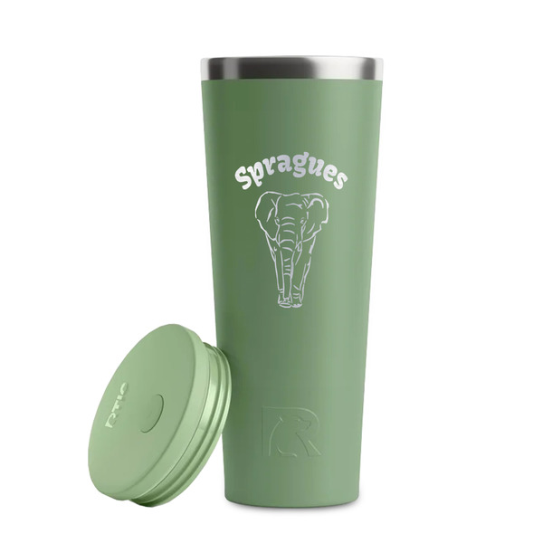 Elephant Light Green RTIC Everyday Tumbler - 28 oz. - Lid Off