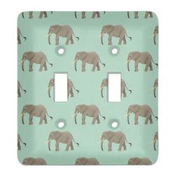 Elephant Light Switch Cover (2 Toggle Plate)