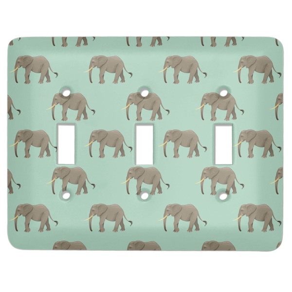 Custom Elephant Light Switch Cover (3 Toggle Plate)