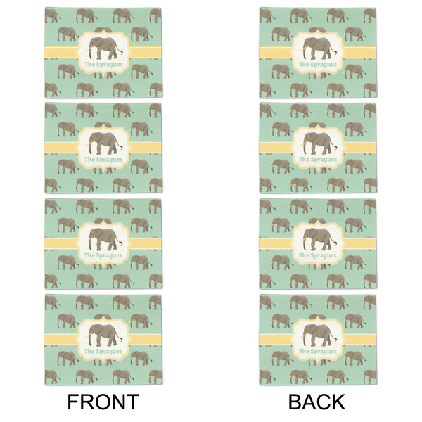 Elephant Linen Placemat - APPROVAL Set of 4 (double sided)