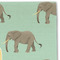 Elephant Linen Placemat - DETAIL