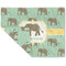 Elephant Linen Placemat - Folded Corner (double side)