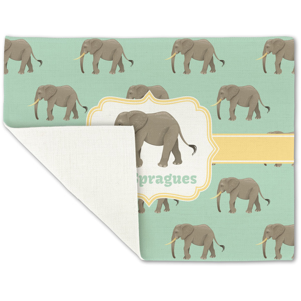 Elephant Linen Placemat - Folded Corner (single side)