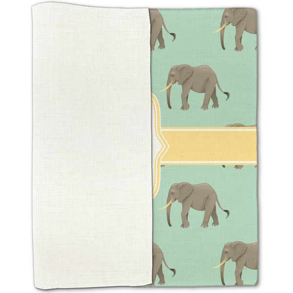 Elephant Linen Placemat - Folded Half