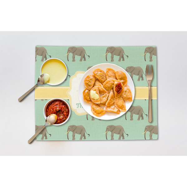 Elephant Linen Placemat - Lifestyle (single)