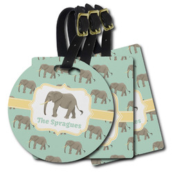 Elephant Plastic Luggage Tag (Personalized)