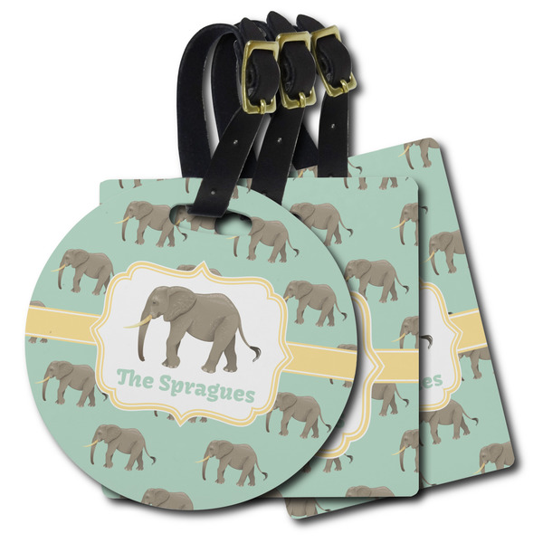 Custom Elephant Plastic Luggage Tag (Personalized)