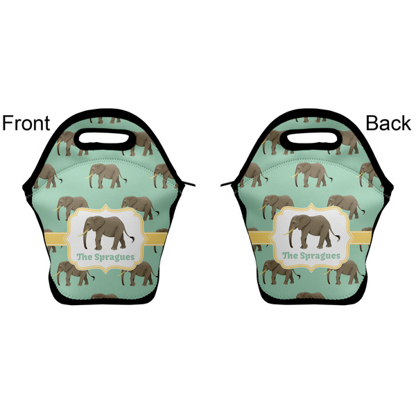 Elephant Lunch Bag - Front and Back