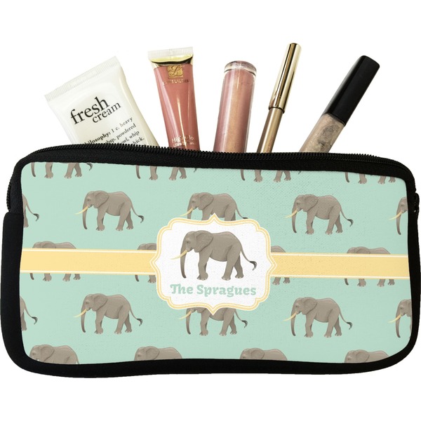 Custom Elephant Makeup / Cosmetic Bag (Personalized)