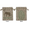 Elephant Medium Burlap Gift Bag - Front & Back (Personalized)
