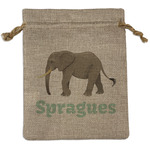 Elephant Burlap Gift Bag (Personalized)