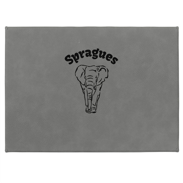 Elephant Medium Gift Box with Engraved Leather Lid - Approval