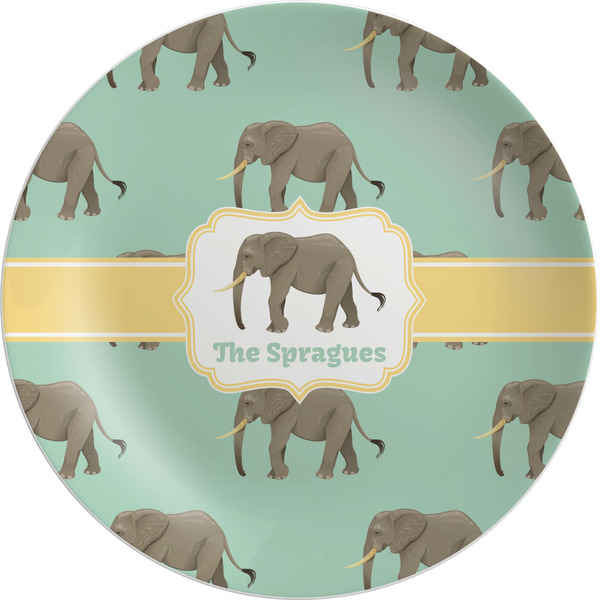 Custom Elephant Melamine Plate (Personalized)