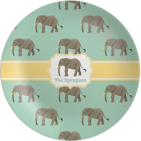 Custom Elephant Melamine Plate (Personalized)