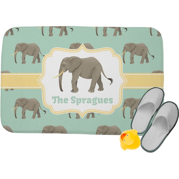 Custom Elephant Memory Foam Bath Mat (Personalized)