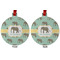 Elephant Metal Ball Ornament - Front and Back