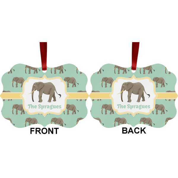 Elephant Metal Benilux Ornament - Front and Back (APPROVAL)