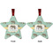 Elephant Metal Star Ornament - Front and Back