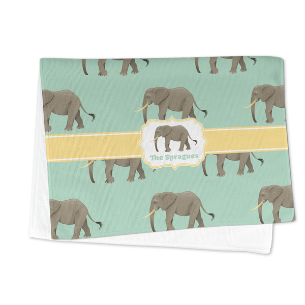 Elephant Microfiber Dish Towel - FOLDED HALF