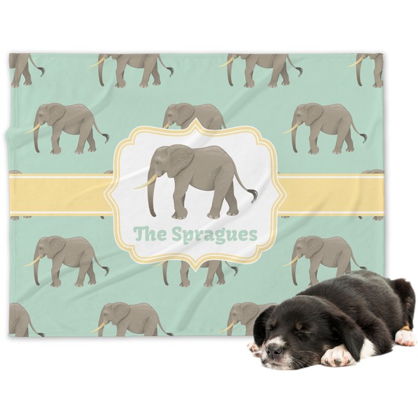 Custom Elephant Dog Blanket - Regular (Personalized)