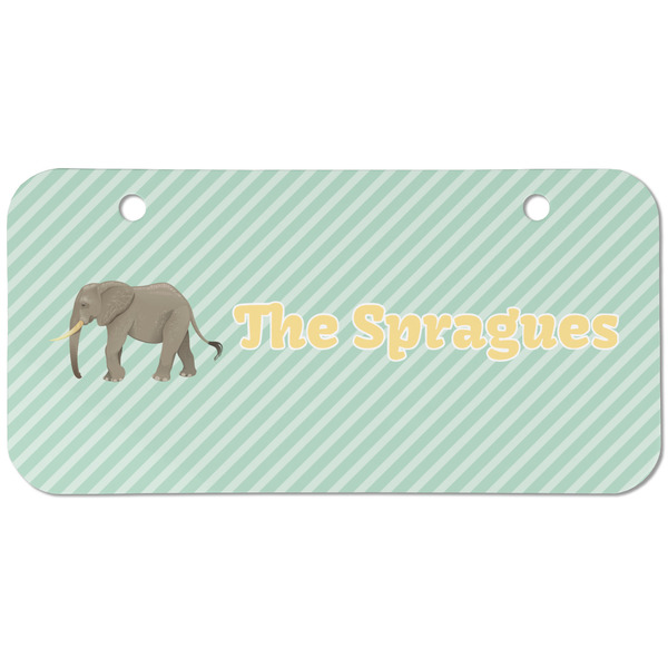 Elephant Mini Bicycle License Plate - Two Holes