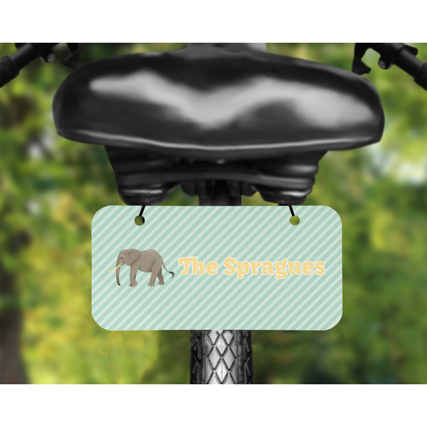 Elephant Mini License Plate on Bicycle - LIFESTYLE Two holes