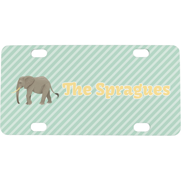 Custom Elephant Mini/Bicycle License Plate (Personalized)