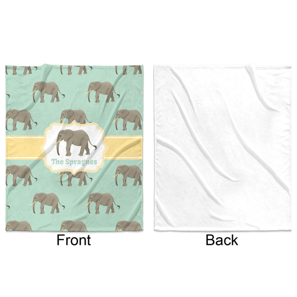 Elephant Minky Blanket - 50"x60" - Single Sided - Front & Back