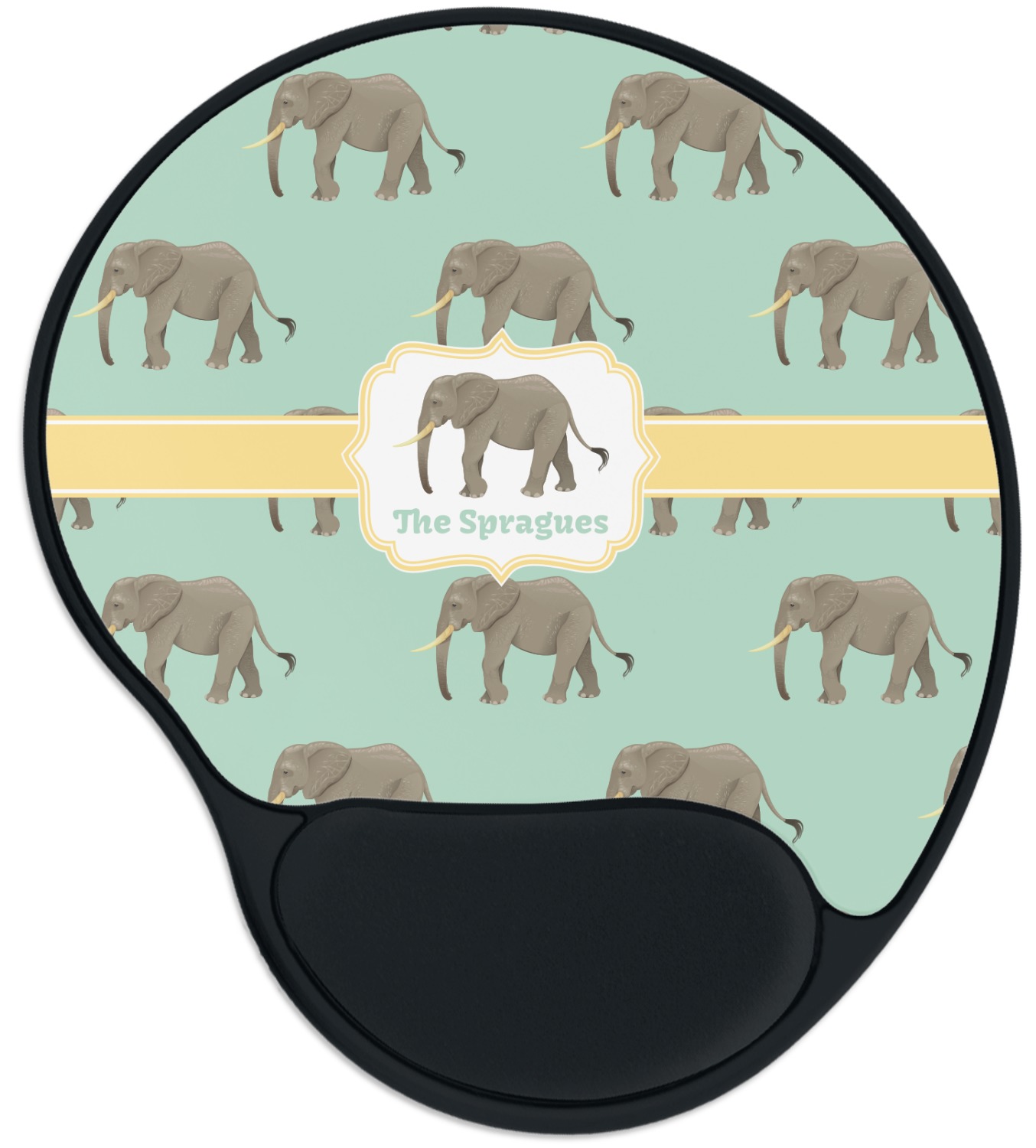 Custom Elephant Mouse Pad with Wrist Support YouCustomizeIt