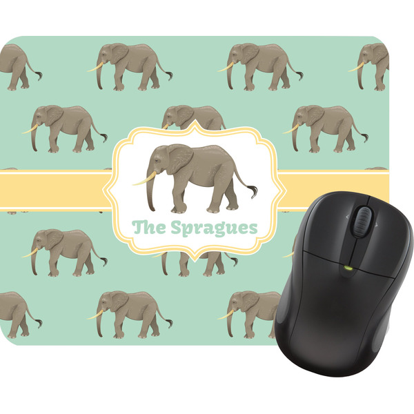Custom Elephant Rectangular Mouse Pad (Personalized)