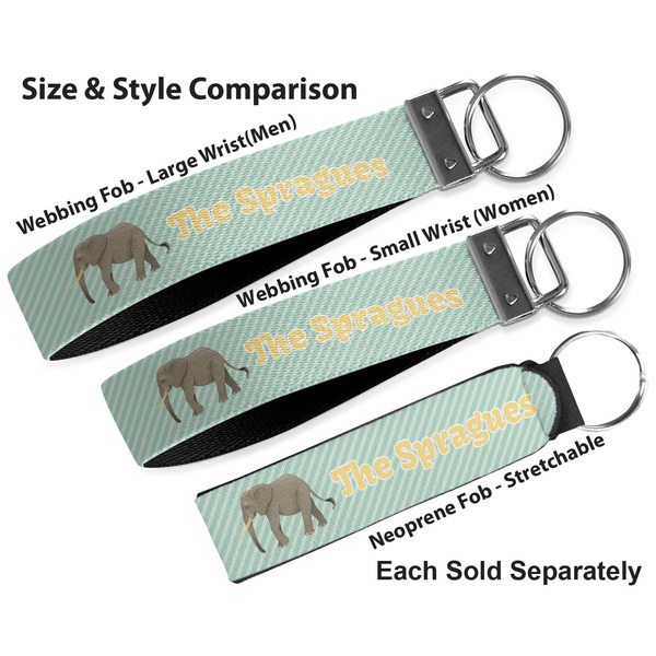 Elephant Multiple Key Ring comparison sizes
