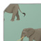 Elephant Octagon Placemat - Single front (DETAIL)