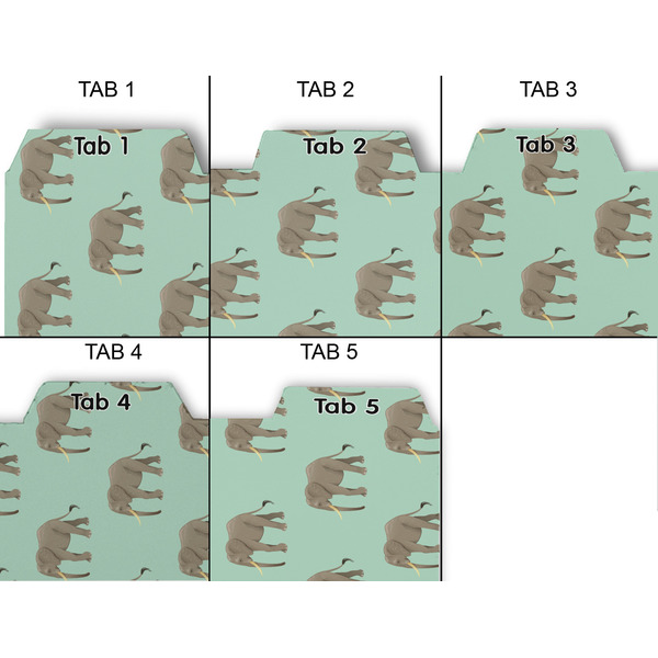 Elephant Page Dividers - Set of 5 - Approval