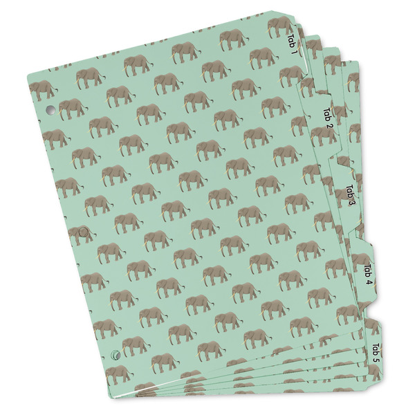 Custom Elephant Binder Tab Divider - Set of 5 (Personalized)