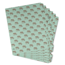 Elephant Binder Tab Divider - Set of 6 (Personalized)
